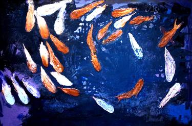 Original Abstract Fish Paintings by Brandon David Henrie