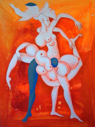 Original Conceptual Nude Paintings by Anastasia Russa