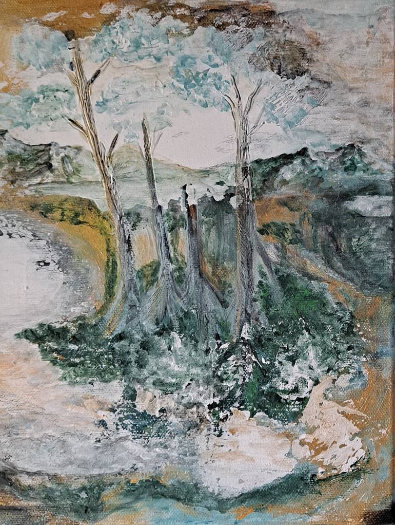 Original Landscape Painting by DOMINAULT EVELYNE