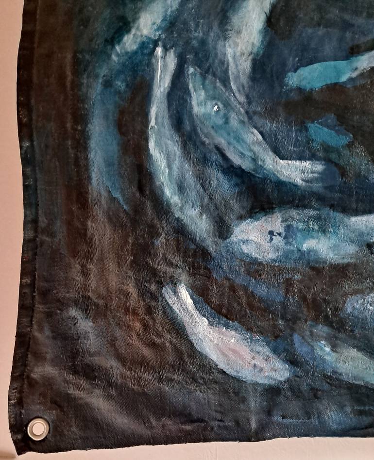 Original Contemporary Fish Painting by DOMINAULT EVELYNE