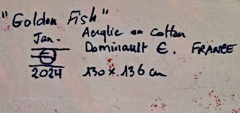 Original Contemporary Fish Painting by DOMINAULT EVELYNE