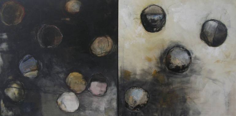 Original Abstract Paintings by Dominault Evelyne