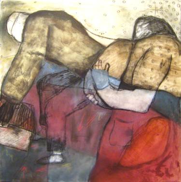 Original Figurative People Paintings by DOMINAULT EVELYNE