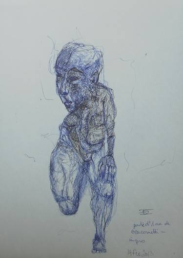 Print of Figurative Body Drawings by DOMINAULT EVELYNE