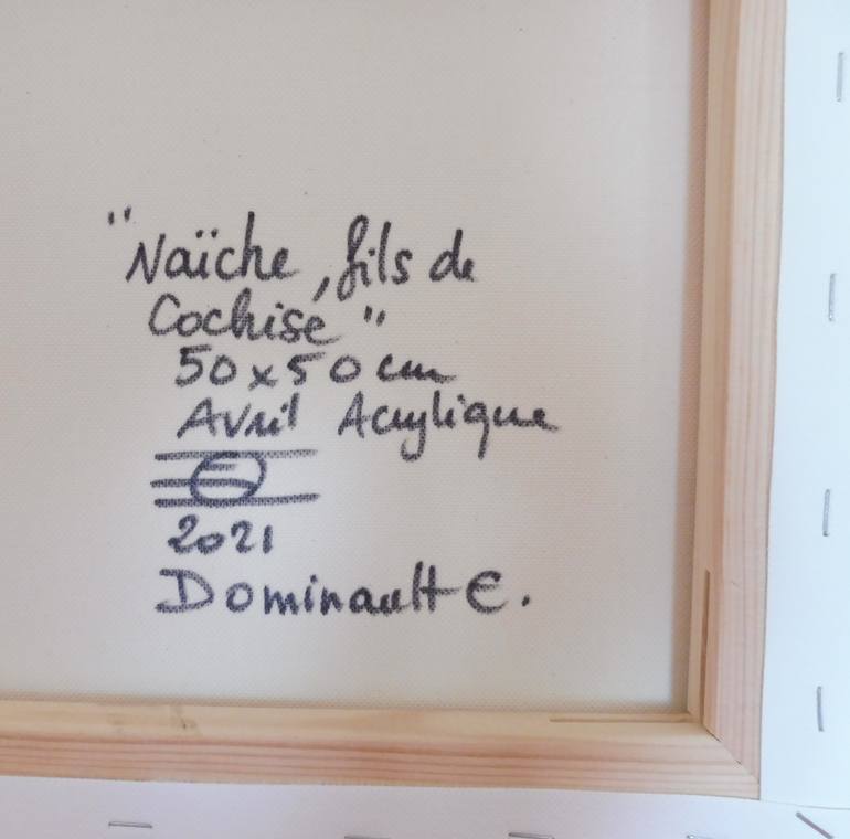 Original Portraiture People Painting by Dominault Evelyne
