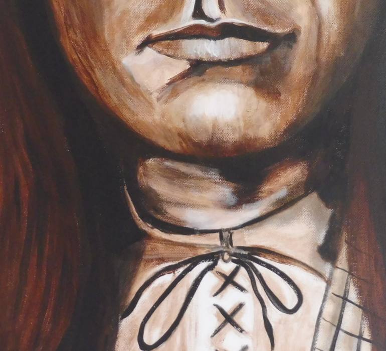Original Portraiture People Painting by Dominault Evelyne
