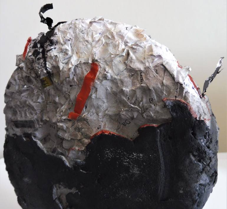 Original recycling Abstract Sculpture by DOMINAULT EVELYNE