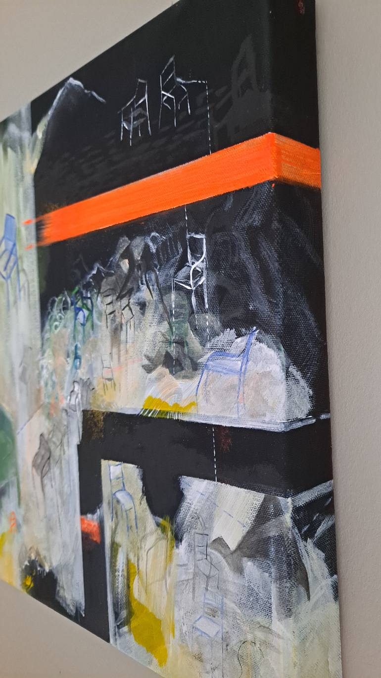 Original Abstract Painting by Dominault Evelyne