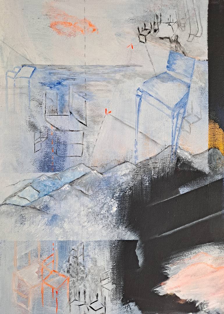 Original Abstract Painting by Dominault Evelyne