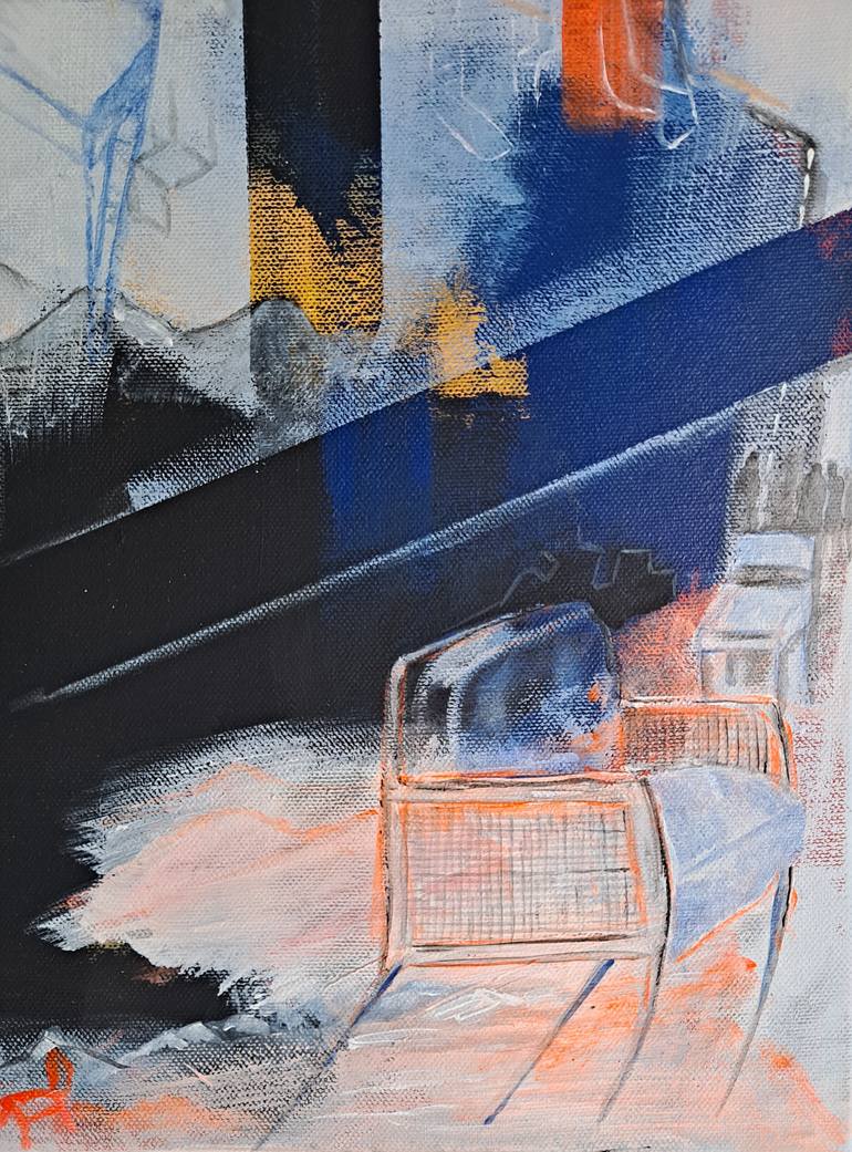 Original Abstract Painting by Dominault Evelyne