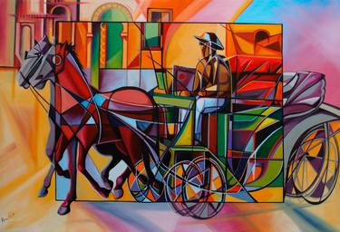 Print of Cubism Transportation Paintings by zi hounti