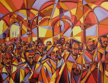 Original Cubism World Culture Paintings by zi hounti