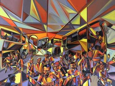 Original Cubism People Paintings by zi hounti