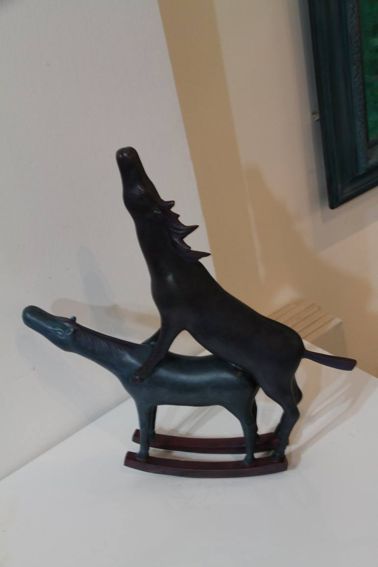 Original Expressionism Horse Sculpture by zengguo li