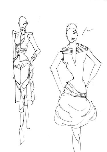 Original Conceptual Fashion Drawings by Geetu Tulsiani