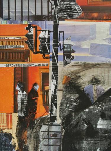 Original Abstract Cities Collage by Geetu Tulsiani