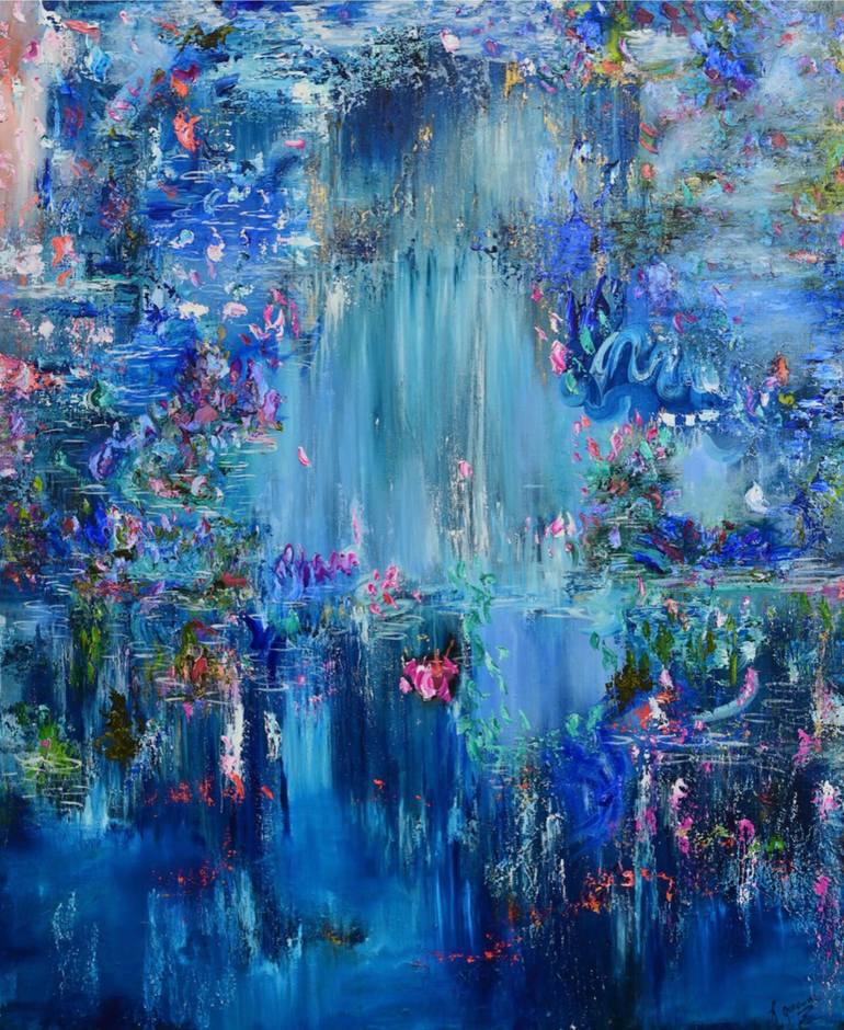 Original Abstract Expressionism Abstract Painting by Kathryn Goodnite