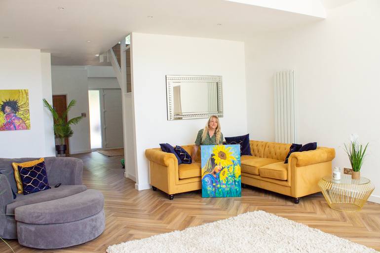 Original Abstract Expressionism People Painting by Michelle Gibbs