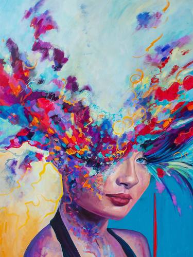 Original Abstract Portrait Paintings by Michelle Gibbs