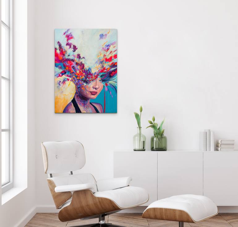 Original Abstract People Painting by Michelle Gibbs