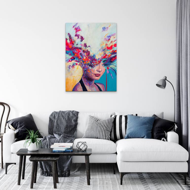 Original Abstract People Painting by Michelle Gibbs