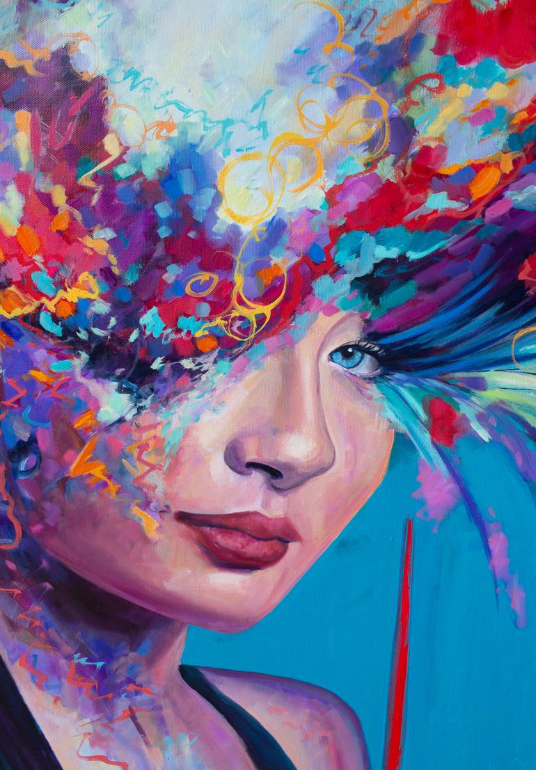 Original Abstract People Painting by Michelle Gibbs