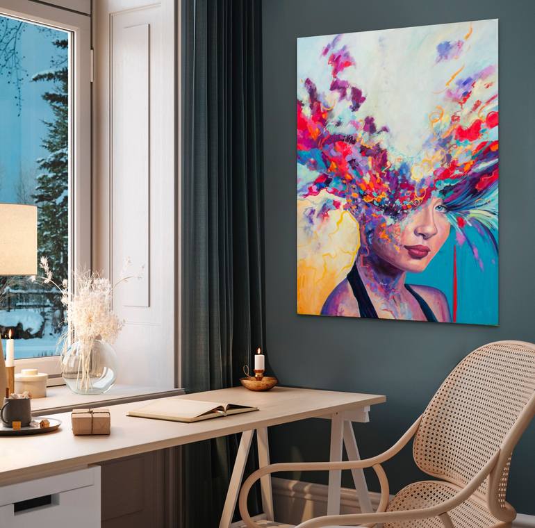 Original Abstract People Painting by Michelle Gibbs