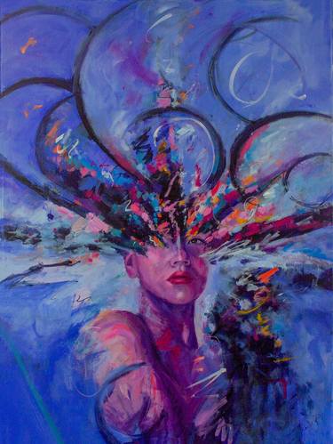 Original Abstract Expressionism Portrait Paintings by Michelle Gibbs