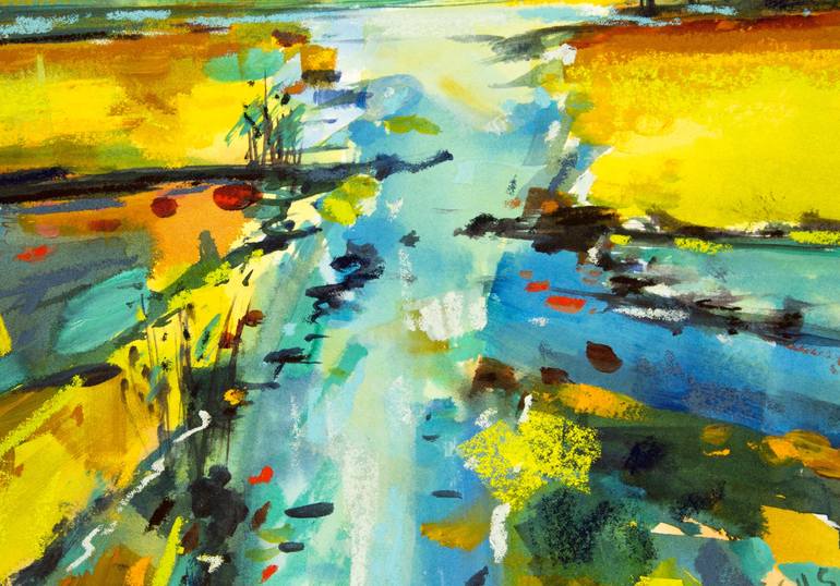 Original Abstract Expressionism Landscape Painting by Michelle Gibbs