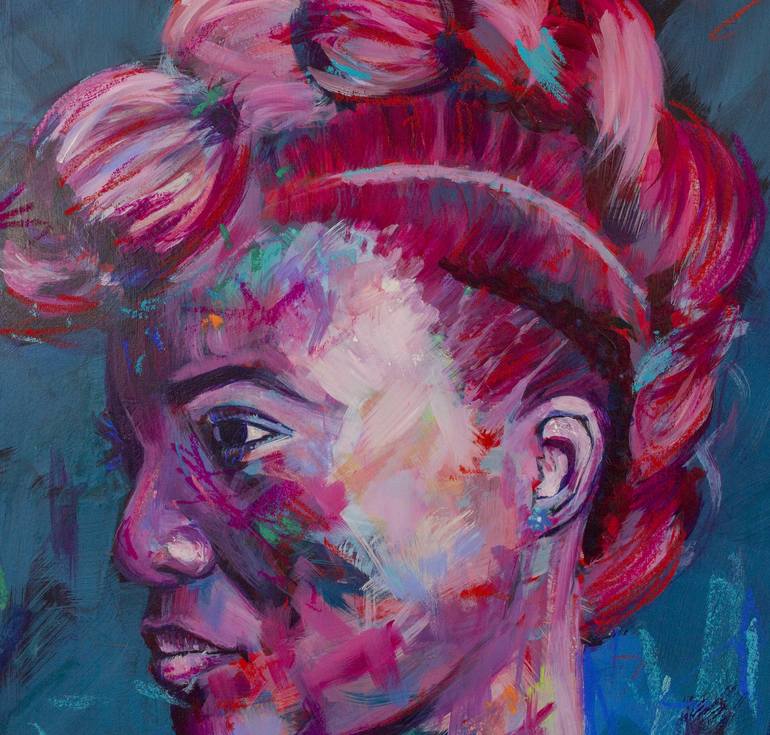 Original Abstract Portrait Painting by Michelle Gibbs