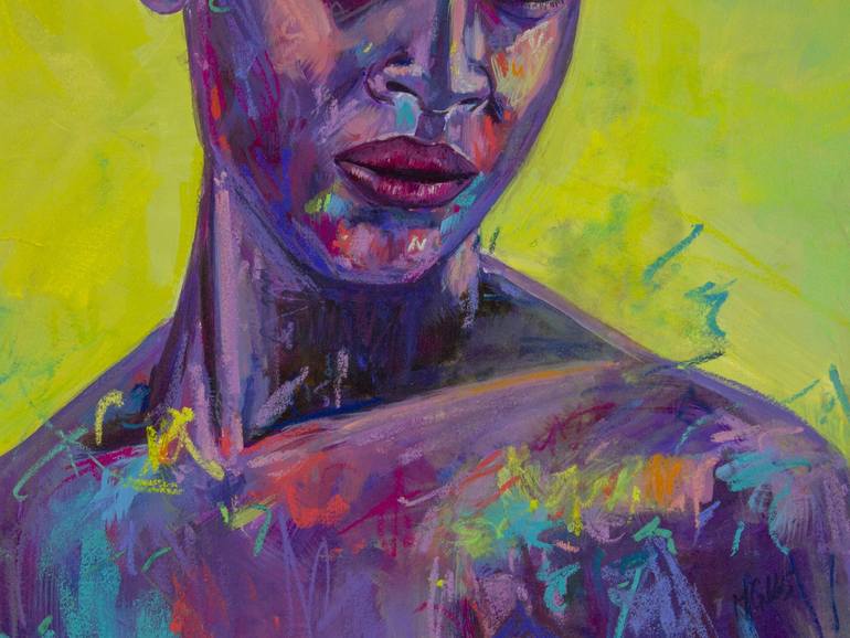 Original Abstract Expressionism Portrait Painting by Michelle Gibbs