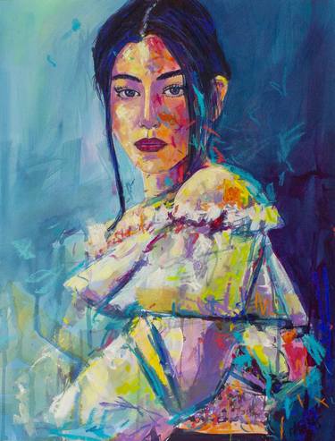 Original Abstract Expressionism Portrait Paintings by Michelle Gibbs