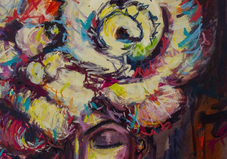 Original Abstract Expressionism Portrait Painting by Michelle Gibbs