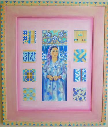Samarkand Portrait with Tile Patterns thumb