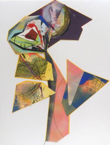 Print of Cubism Floral Collage by Christelle GERARDY