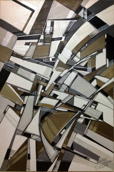 Original Abstract Painting by Christopher Bugarin X-Abeleda