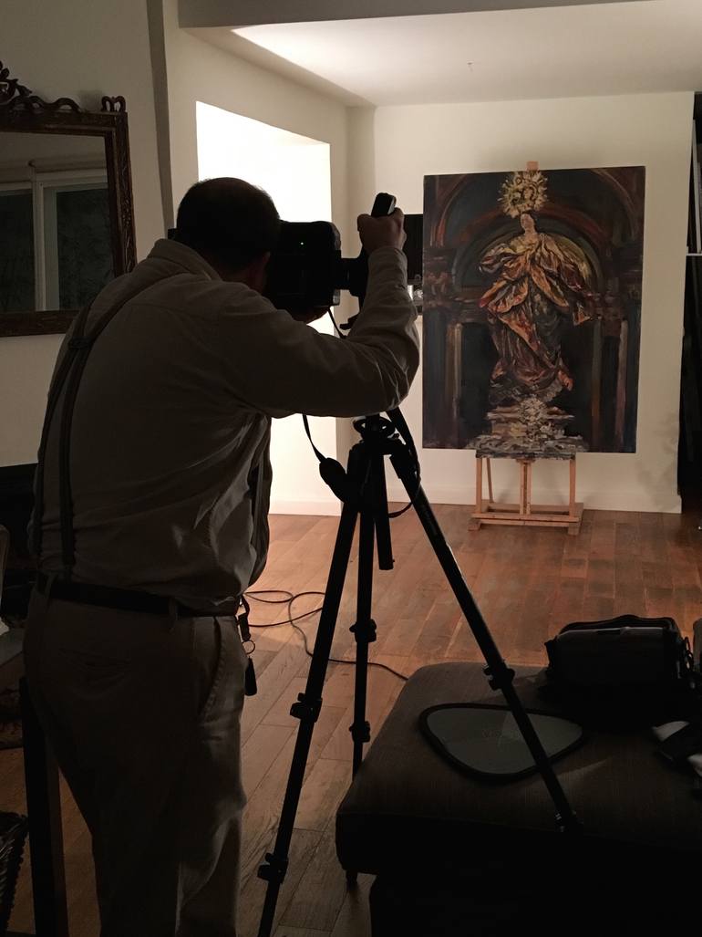 Original Expressionism Religion Painting by Marcos Terol