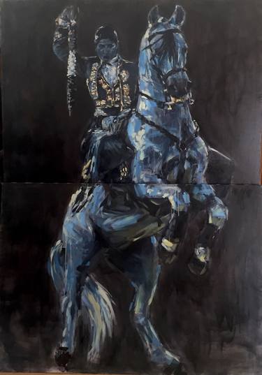 Original Figurative Horse Paintings by Marcos Terol