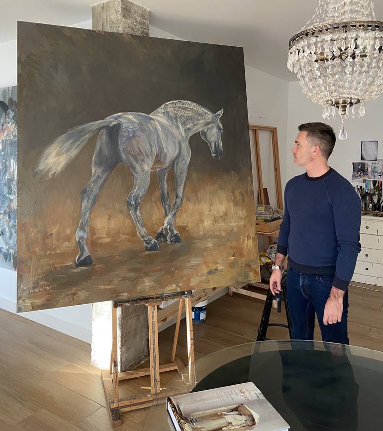 Original Figurative Horse Painting by Marcos Terol