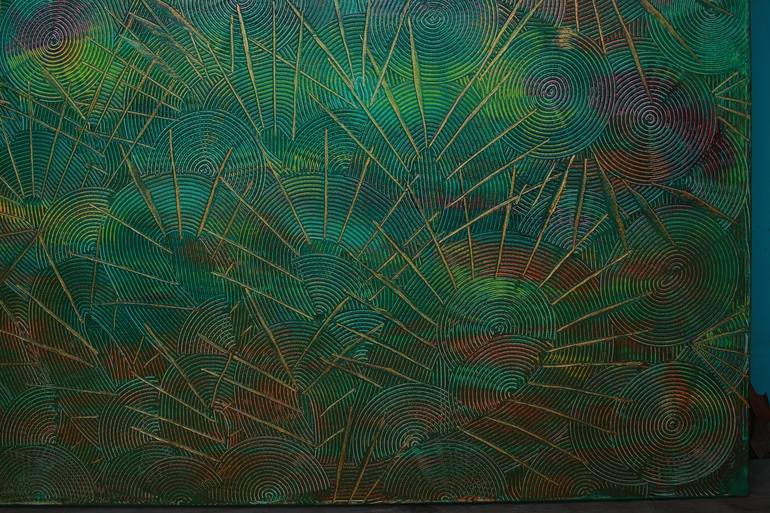 Original Abstract Botanic Painting by Kathleen Mekailek