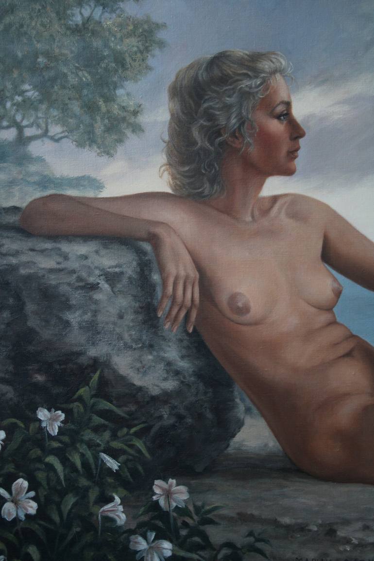 Original Figurative Nude Painting by Marina Radius
