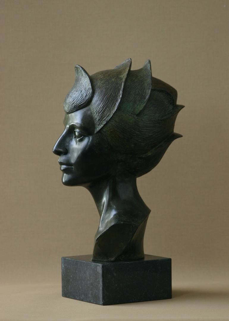 Original Art Nouveau Fantasy Sculpture by Marina Radius