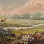 Landscape with deer by Marina Radius