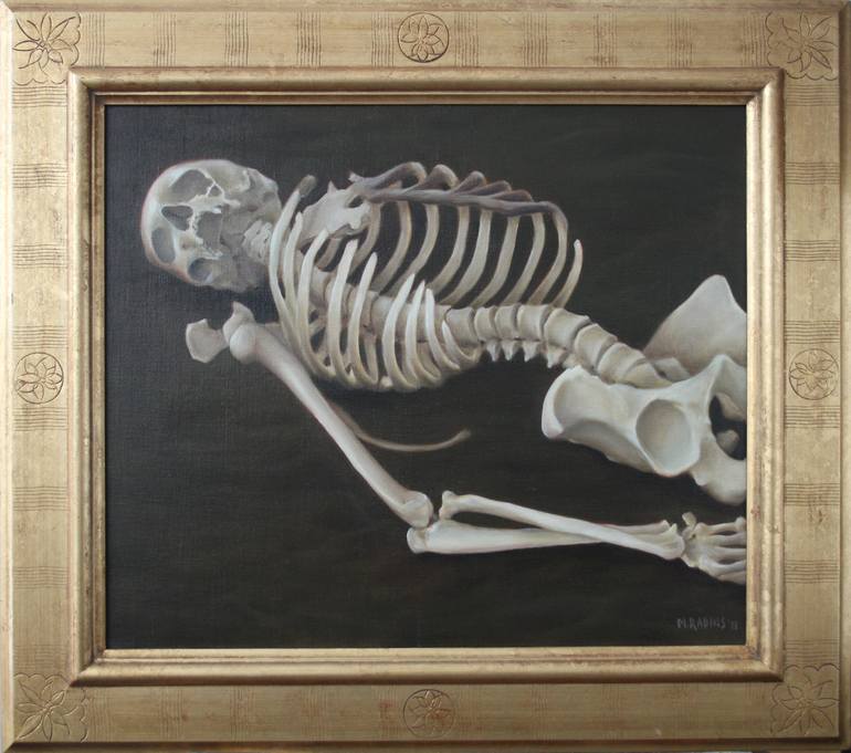 Original Figurative Mortality Painting by Marina Radius