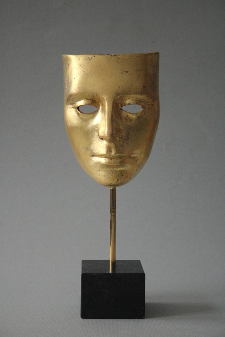 Gilt bronze mask - Print