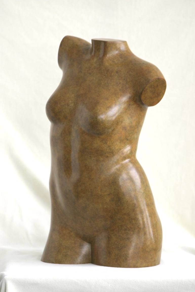 female torso, brwon - Print