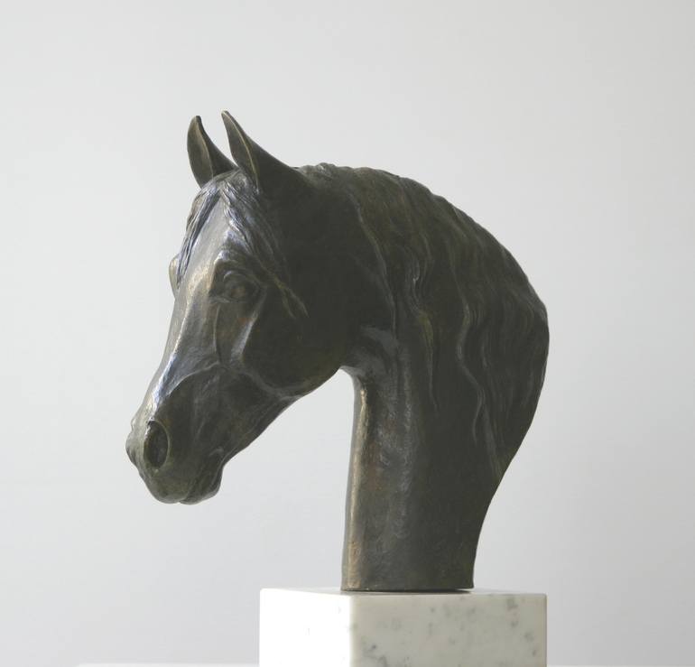 Original Figurative Horse Sculpture by Marina Radius