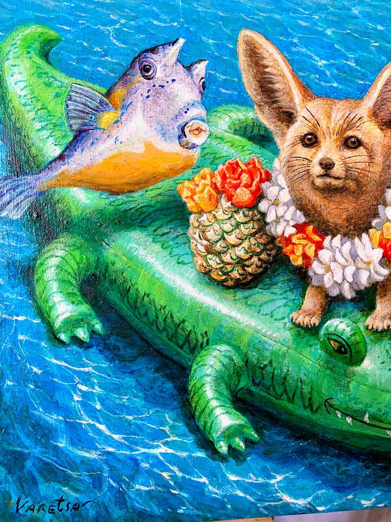 Original Contemporary Humor Painting by Lilia Varetsa