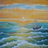 Boat in the Sunset by Susan Art