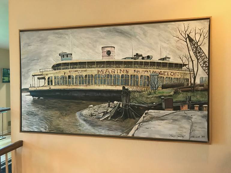 Original Boat Painting by Philip Cook